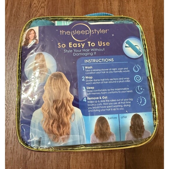 Sleep Styler 8ct- Large 6” Heat-Free Rollers Soft Hair Curlers- Long/Thick/Curly - Picture 3 of 7